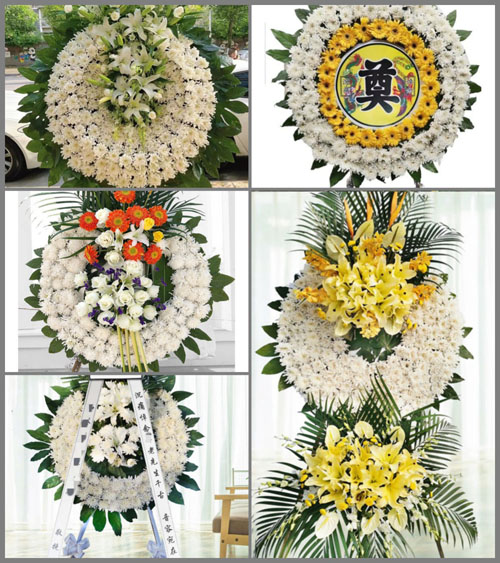 浙江省温州平阳县萧江镇直浃河村花圈速递